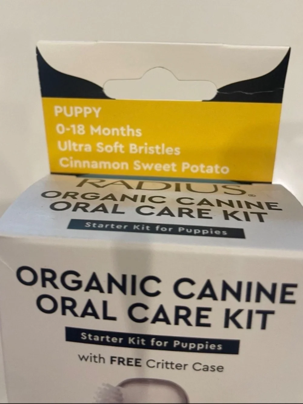 Radius Organic Canine Dental Care Kit For Puppies 0-18 M New